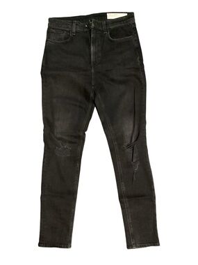 Rag & Bone Woman’s Black Distressed Slim Jeans
